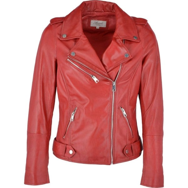 Ashwood 'Scarlett' Real Leather Biker Jacket: RUTH