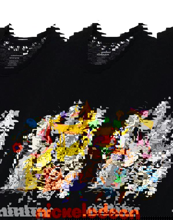 Nickelodeon Unisex Black Classic Group Short Sleeved T-Shirt