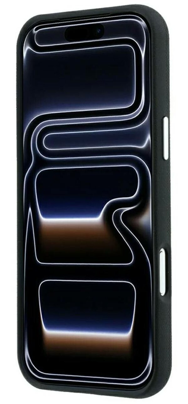 Karl Lagerfeld Saffiano Karl & Choupette Heads Pins Logo Case for iPhone 17/18 Pro Max 6.9" Black - KLHCP18XPSWFDHPK
