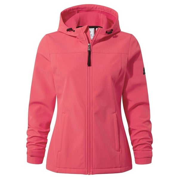 TOG24 Women's Keld Hooded Soft Shell Jacket - Sunset Coral