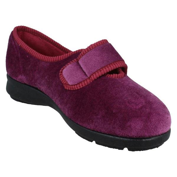 DB Shoes Ladies DB Shoes 2V Fitting Strap Fastening Slippers Caroline 2