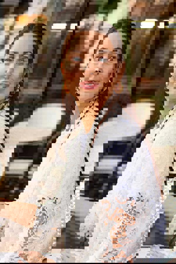 GWD Paola White Lace Blazer