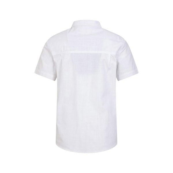 Mountain Warehouse Mens Coconut Slub Short-Sleeved Shirt - White