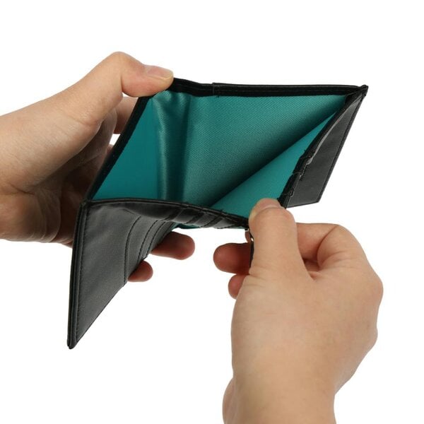 PU Leather Wallet - Modern Design with 8 Card Slots, Central Coin Compartment for Men
