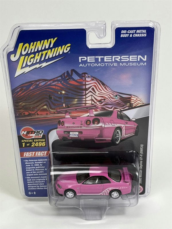 Johnny Lightning 2000 Nissan Skyline GT-R BNR34 Nitro XGT Exclusive 1:64 Scale JLCP7410