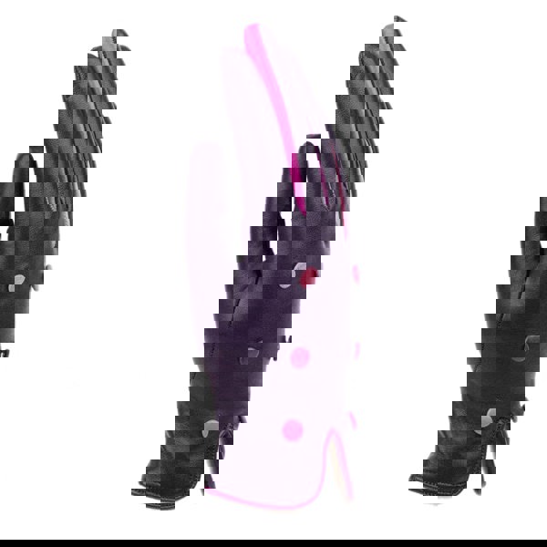 Embassy London Toasty - Purple - Women's quality purple Italian leather gloves wool lined