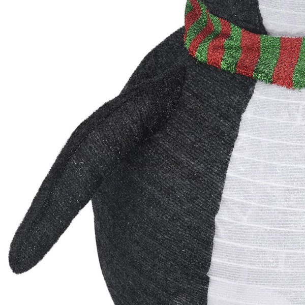 Berkfield Decorative Christmas Snow Penguin Figure LED Luxury Fabric 60cm
