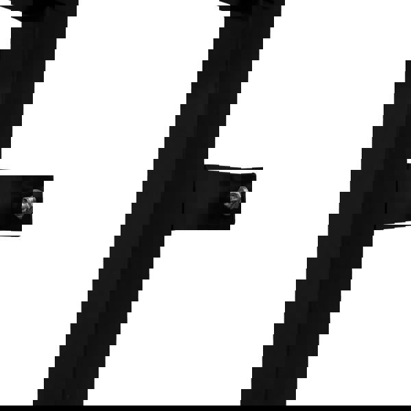 Close-up of a sturdy black metal bracket for a wall-mounted cable pulley machine, showcasing its durable construction and secure attachment point