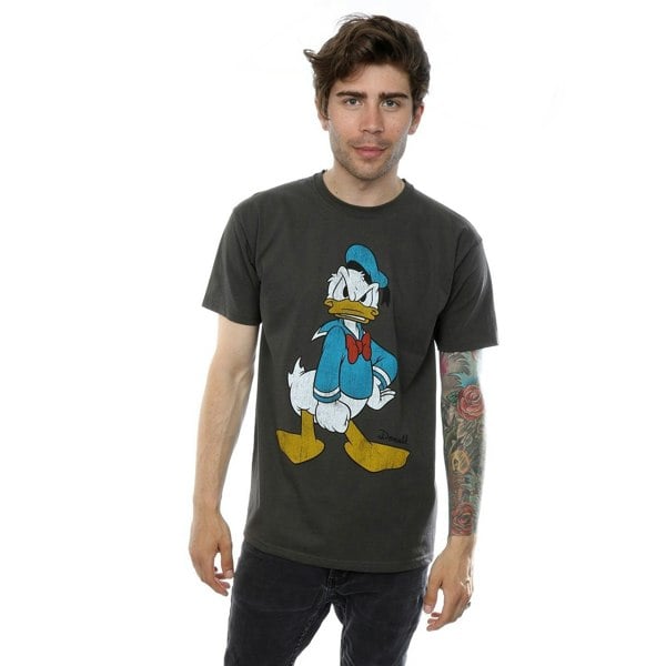 Disney Mens Donald Duck Angry T-Shirt - Light Graphite