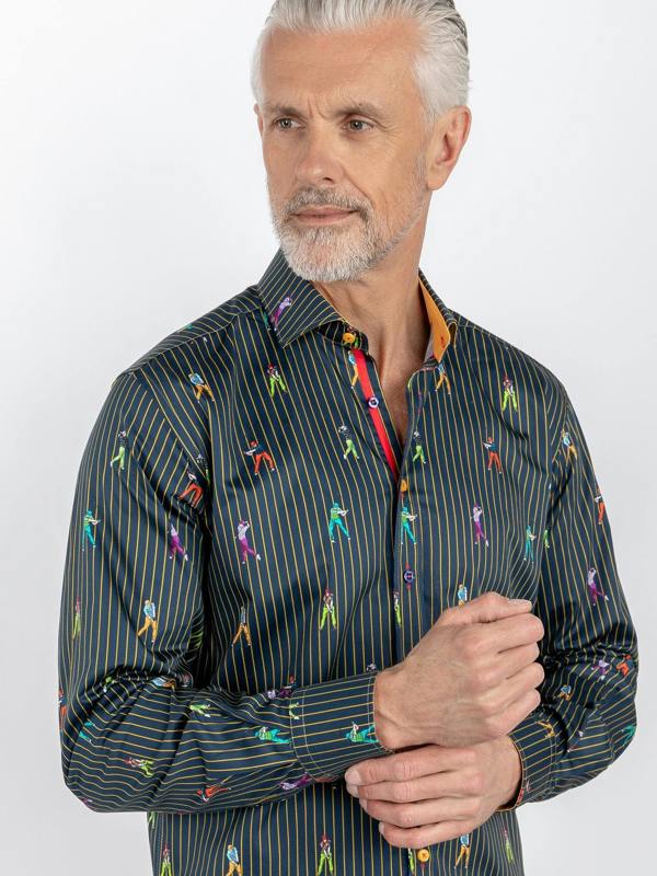 CL2619 STRIPE GOLFER - Claudio Lugli Shirts