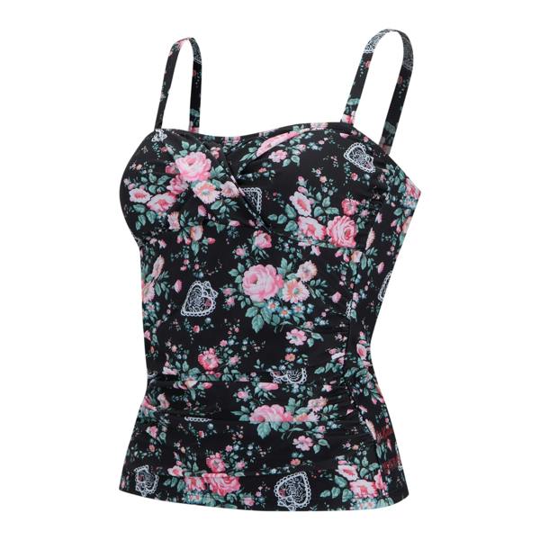 Regatta Womens/Ladies Cath Kidston Ditsy Print Tankini Top - Black - 