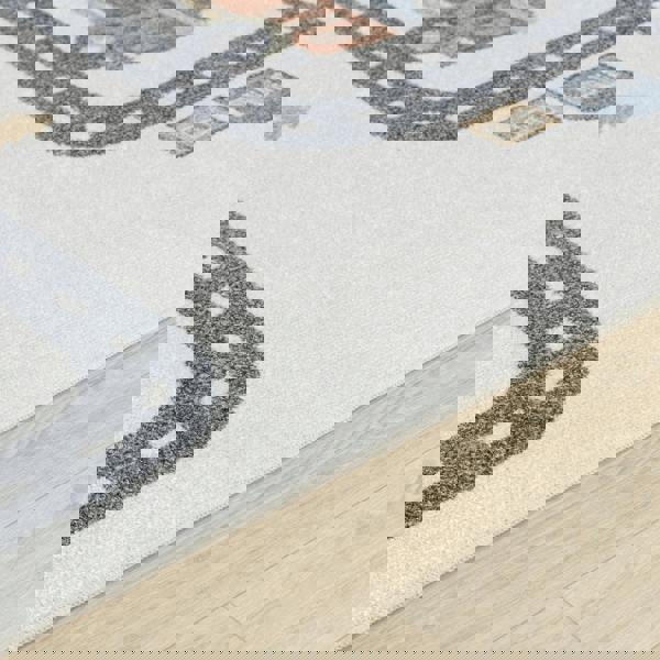 Livabliss Lillian-Kids Beige Grey Orange Blue Washable Rug for Children's Rooms