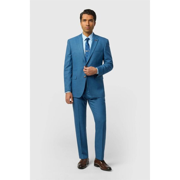 Antique Rogue Regular Fit Blake Blue Texture Jacket