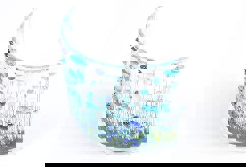 Handmade Fused Glass - Cornflower Curve by Pam Peters Designs