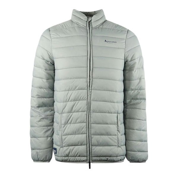 Aquascutum Mens Logo Padded Jacket - Grey