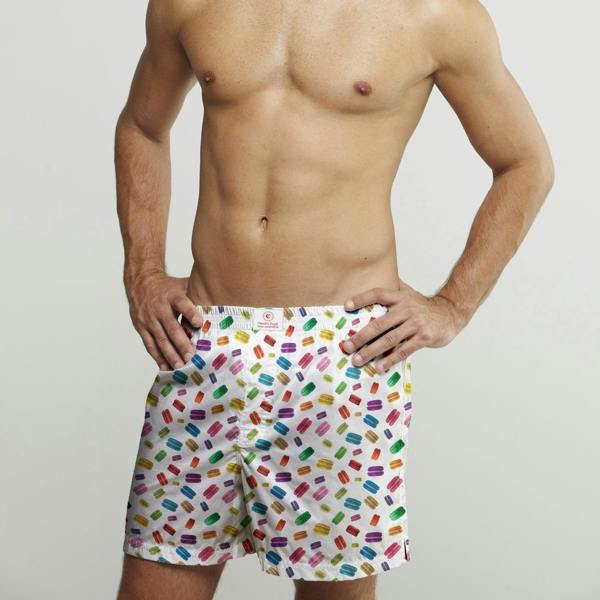 MACAROON COTTON POPLIN PRINT BOXER SHORTS - Premium Men's Patterned Shirt by Claudio Lugli | Bold Design, Tailored Fit, Best Printed Shirts