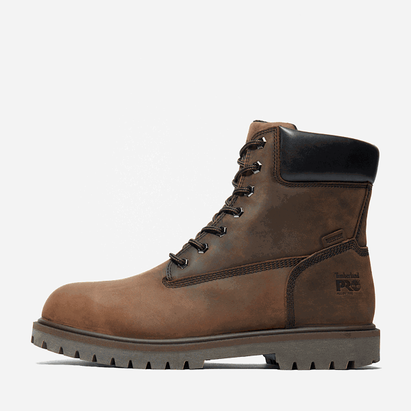 Timberland Pro 6" Iconic Waterproof Safety Work Boots - Brown