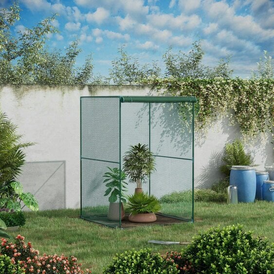 Bobobiy 120 x 120cm Compact Plant Cage, with Netting - Green