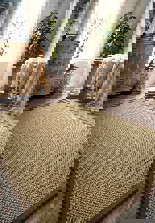 Luxurious Natural Non-Slip Sisal Rug | Bordered Design