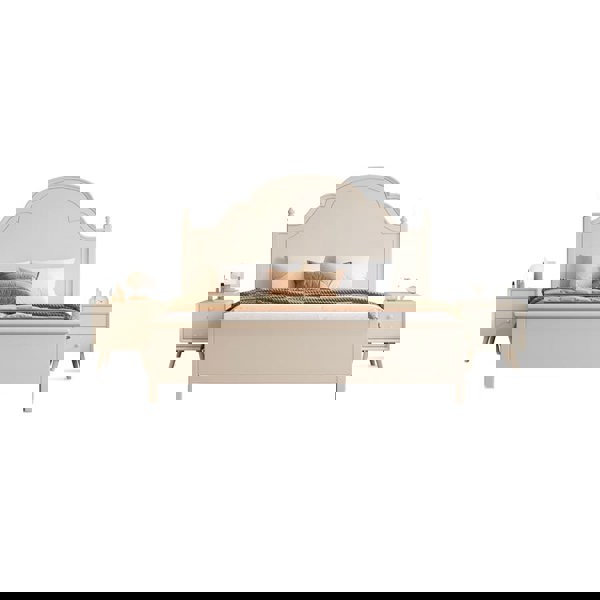 Andrea King Size / Super King Size Bed With Storage, Cream-Rit Concept-Rit Concept