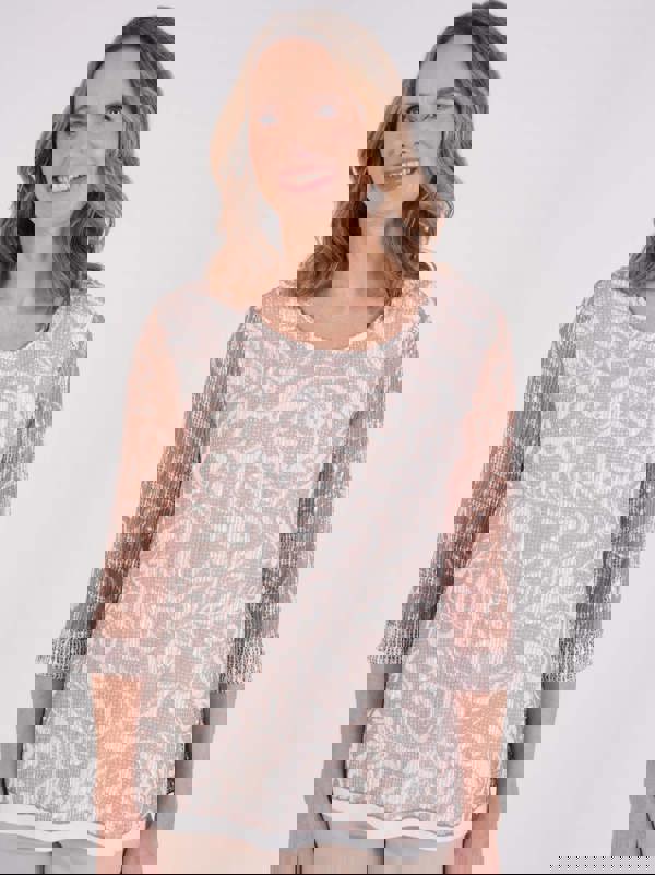 TIGI Embellished 2 Layer Mesh Top