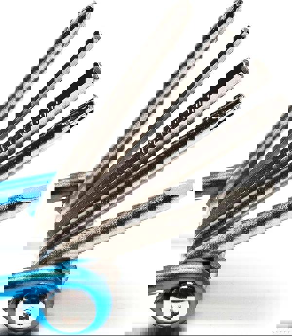 Awe 11 Piece CR-V Special Hardened Steel Micro Multi Function Pocket Tool Blue