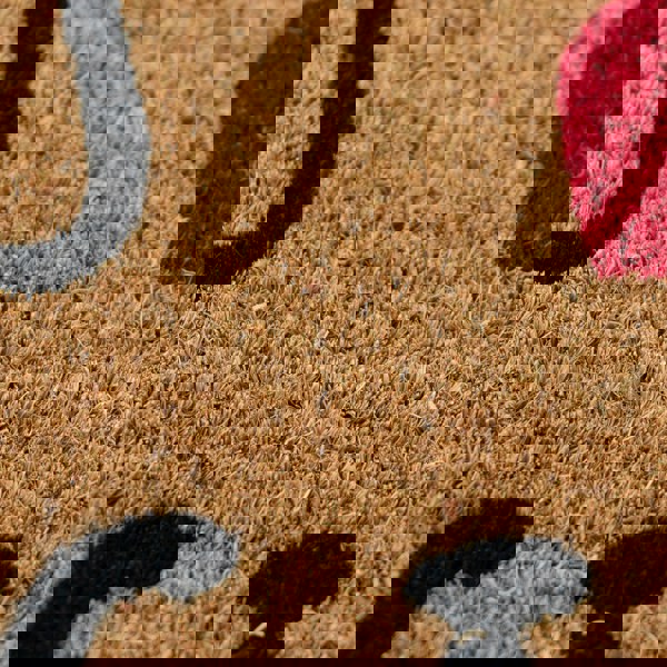 JVL Eco-Friendly Latex Backed Coir Entrance Doormat, 45x75cm - Kindness