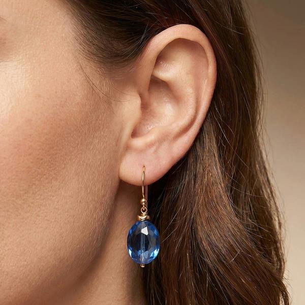 Pia Tales of Teal Faceted Glass Bead Earrings