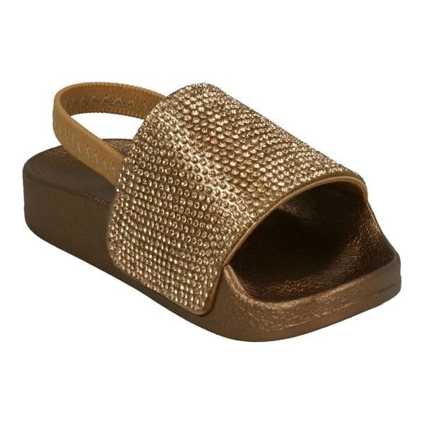 Spot On Girls Spot On Elasticated Diamante Sliders H0312
