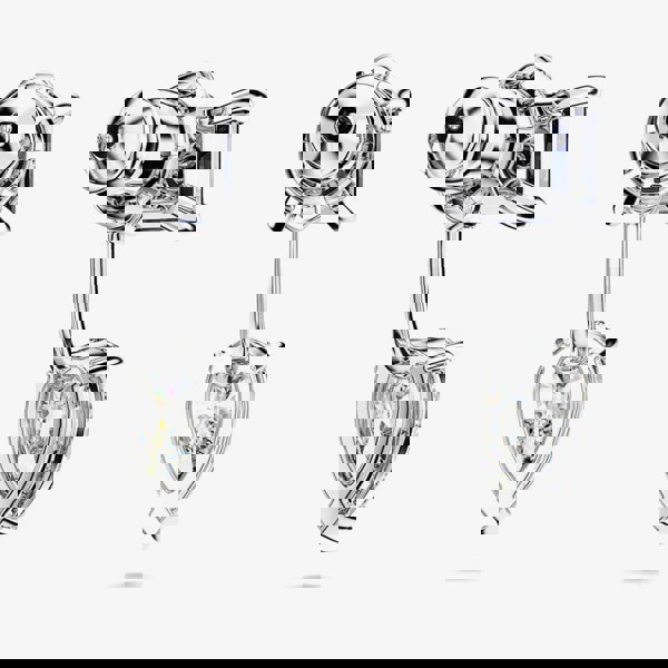 Swarovski Mesmera Blue Mixed Cut Rhodium Plated Jacket Earrings 5665767