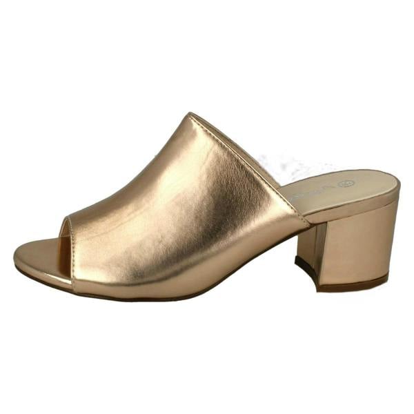 Anne Michelle Ladies Anne Michelle Chunky Heel Mule Sandals F10664
