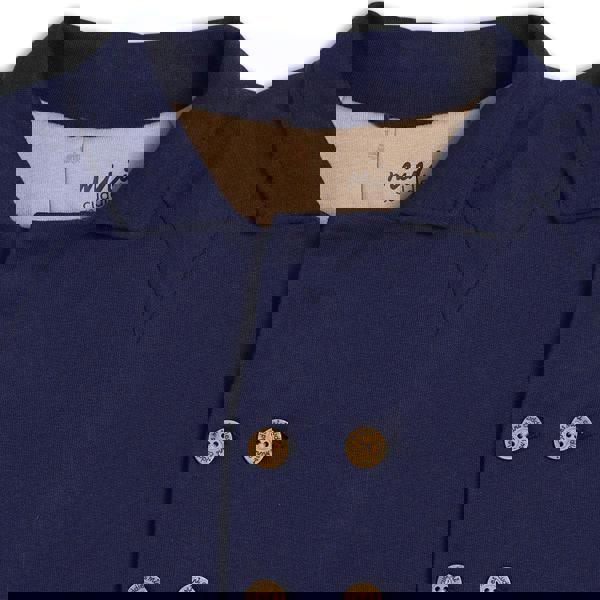 Baby Boys Solid Jacket, Navy Blue - Minicuddles