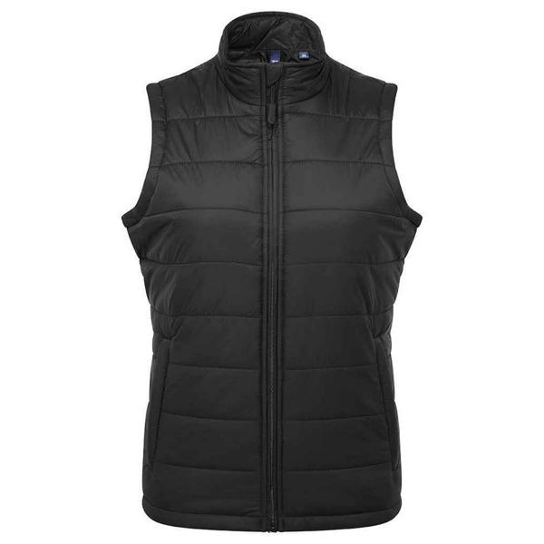 Premier Womens/Ladies Recyclight Padded Gilet - Black