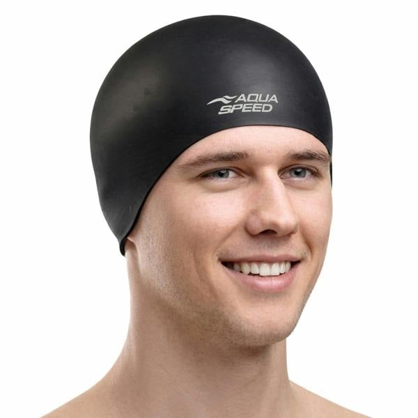 Aqua Speed Unisex Adult Soft Latex Swimming Cap | Comfortable Elastic Flexible Cap