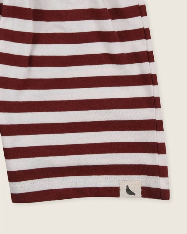 Red Horizontal Stripe Print Shorts - image 3