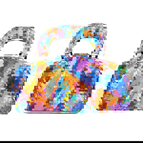 Embassy London Gazelle Mini - Summer Colours - Mini structured bag in colourful genuine leather and key