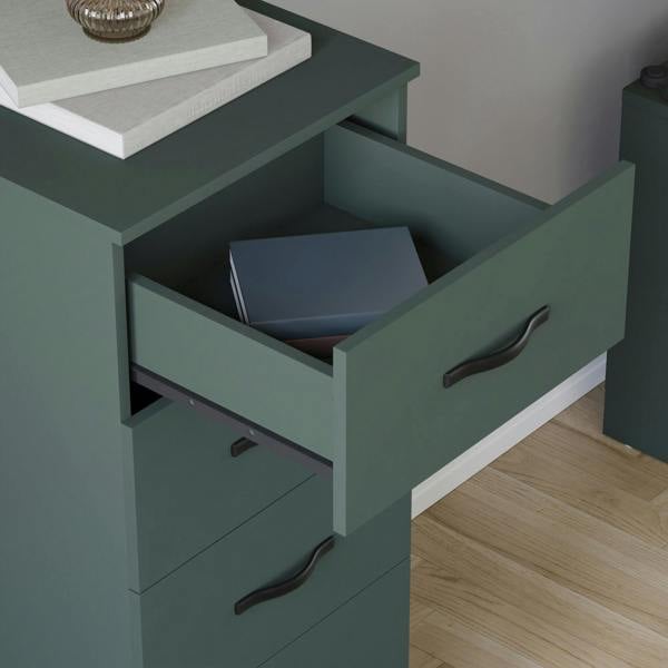 Vida Designs Riano 5 Drawer Narrow Chest, Black