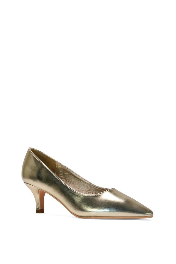 XY LONDON Pointed Toe Low Stiletto Kitten High Heel Court Shoes