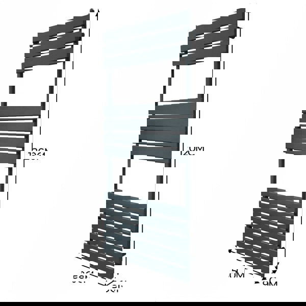 Monstershop Flat Panel Towel Radiator – 1200mm x 500mm – Anthracite Grey