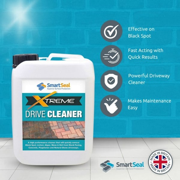 Smartseal Drive Cleaner Xtreme Removal of Moss, Algae, Black Spots & Grime - 10 Litres (2 x 5L)