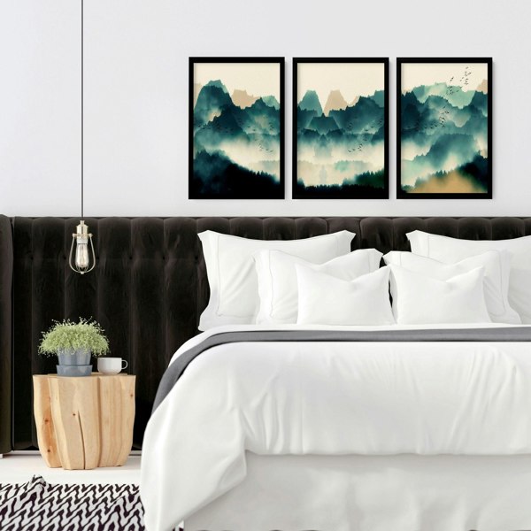 Bedroom prints set of 3 | set of 3 Scandinavian wall art