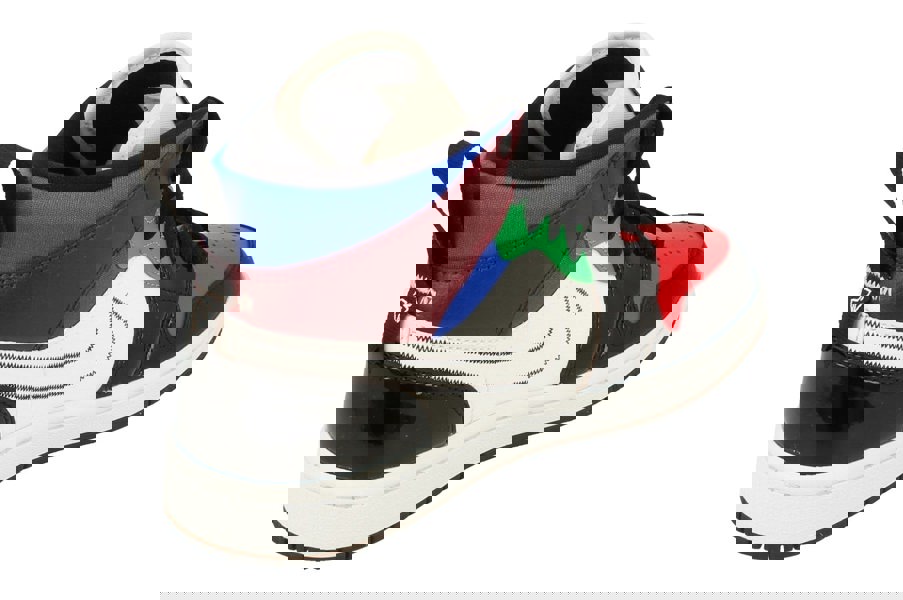 Nike Womens Air Jordan 1 Mid Se Trainers Db5454  001 - Black White University Red 001 - Photo 2