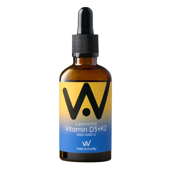 Well Actually Liposomal Vitamin D3 + K2 - Dropper 2000-4000IU - Summer Citrus