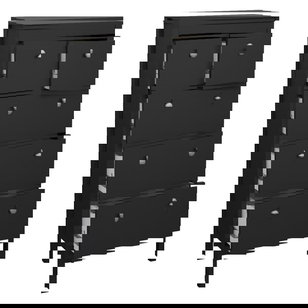 Furniture To Go Madrid Chest 3+2 drawers in Matt Black