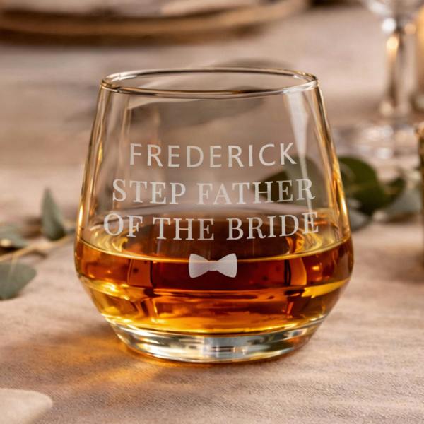 Abode Home & Gifts Personalised Wedding Whisky Glass
