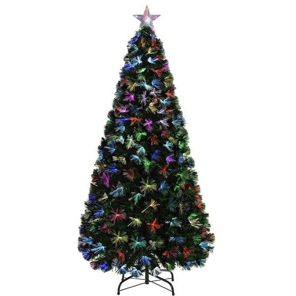 2ft to 6ft Fibre Optic Pre-Lit Artificial Christmas Tree with LED Lights image 1