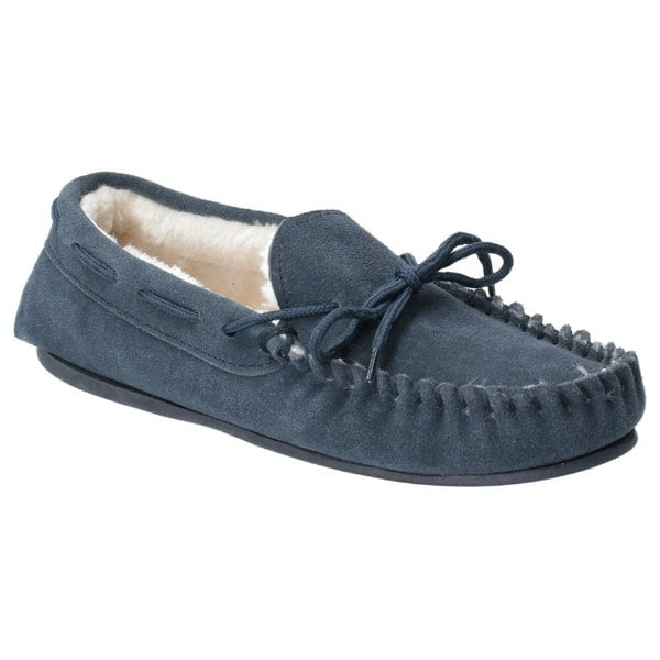 Hush Puppies Womens/Ladies Allie Slip On Leather Slipper - Navy