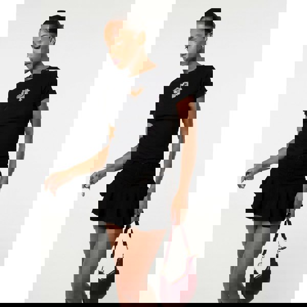 Pink Vanilla Embellished Cut Out Heart Top