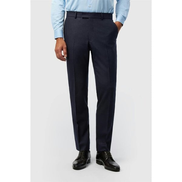 Ted Baker Tailored Fit Navy Stretch Flannel Trousers