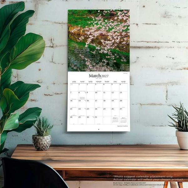Japanese Gardens Calendar 2027, Wall Calendars, Month To View, Lifestyle, Gift